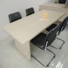 Bàn Họp 1M2x2M2 Chân Gỗ Sang Trọng Giá Xưởng