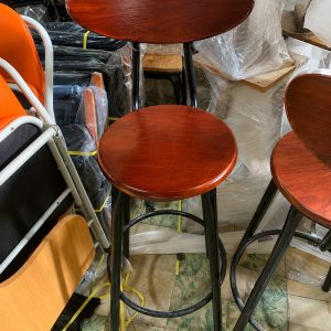 Ghế Quầy Bar Gỗ Chân Sắt Hiện Đại Giá Xưởng 3 ghe bar nau