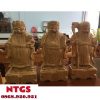 Tượng Gỗ "Phúc Lộc Thọ" Cao 30cm TG005