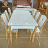 Bàn Ăn Mặt Đá Trắng 6 Ghế Giá Xưởng