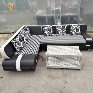 Sofa Da Góc Chữ L Hoa Văn Cao Cấp (Nhiều Màu) 4 bo sofa 13