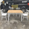 Bộ Bàn Ăn Cao Cấp 4 Ghế Màu Trắng Giá Xưởng