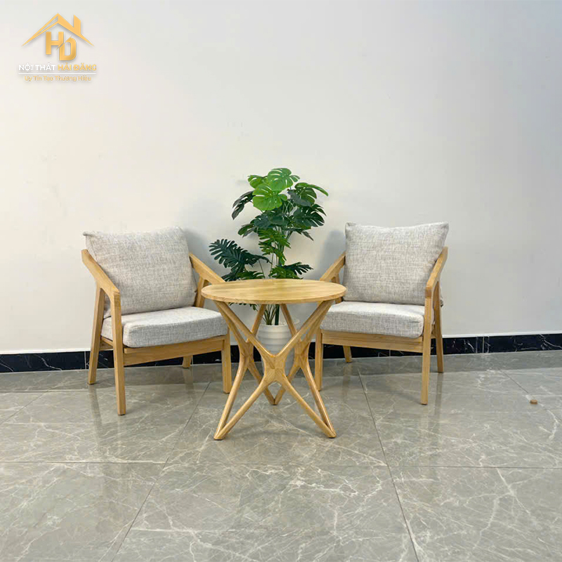 Bộ Bàn Ghế Sofa Cafe Gỗ Nệm Xám Hiện Đại ban-ghe-cafe-go-5 Bộ Bàn Ghế Sofa Cafe Gỗ Nệm Xám Hiện Đại