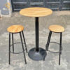 Bộ Bàn Ghế Bar Mặt Gỗ Chân Sắt Giá Xưởng
