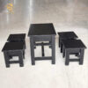 Bộ Bàn Ghế Cafe Cóc Màu Đen Giá Xưởng