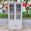Tủ Hồ Sơ Sắt 2 Cánh Cửa Kính 1M8 Sang Trọng Giá Xưởng