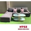 Bộ Sofa Góc Chữ L Bọc Vải Màu Xám Khói SF054