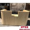 Quầy gỗ chữ U màu vàng 2m1×1m1 sâu 50cm giá xưởng