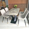 Bộ Bàn Ăn Mặt Đá Kèm 4 Ghế Loft