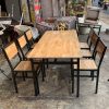 Bộ Bàn Quán Ăn 6 Ghế Tựa Lưng