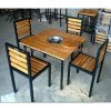 Bộ Bàn Vuông Quán Nướng Kèm 4 Ghế
