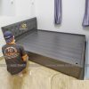 Giường Hộp Màu Xám Đen Có Bọc Nệm Đầu Giường