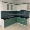Mẫu Tủ Bếp Gỗ Công Nghiệp Đẹp Màu Xanh Phối Trắng