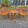 bộ bàn trà 2 ghế góc gỗ tràm