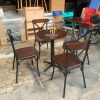 Bộ Bàn 4 Ghế Bar Chữ X Lót Nệm