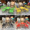 Bộ Bàn Ghế Cafe Sắt Xếp Gọn (có 4 màu)