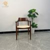 Ghế Cafe Gỗ Lưng Cao Tựa Cong Thoải Mái