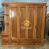 Tủ Quần Áo 4 Cánh Gỗ Xoan Liền Kệ Giá Xưởng