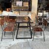 Bộ Bàn Ghế Chân Sắt Hiện Đại 