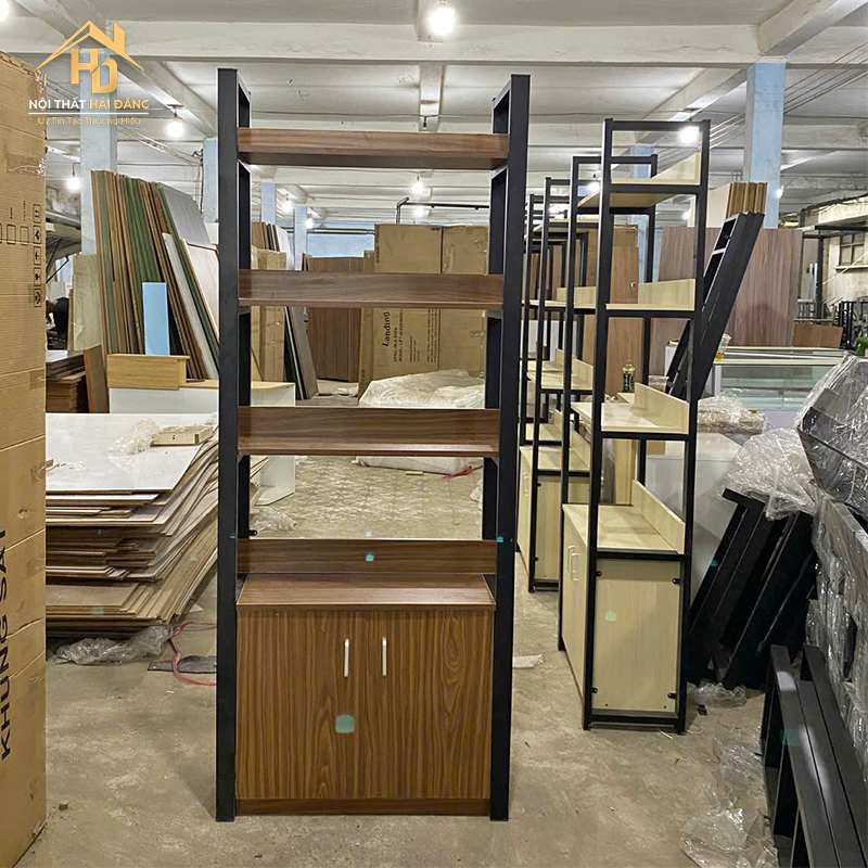 ke-trung-bay-11 Tủ Hồ Sơ Gỗ Khung Sắt 80CMx2M Giá Xưởng