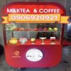 Quầy Trà Sữa Màu Đỏ Cute Giá Xưởng