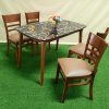Bộ Bàn Ăn Gỗ Mặt Giả Đá 4 Ghế Sang Trọng