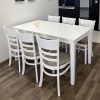 Bộ Bàn Ăn 6 Ghế Màu Trắng Sang Trọng