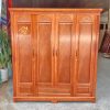 Tủ Quần Áo Nâu Gỗ Tự Nhiên 4 Cánh Cao Cấp