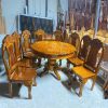 Bộ Bàn Ăn 8 Ghế Gỗ Tràm Sang Trọng