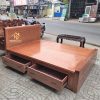 Giường Gỗ Xoan Đào 1M6 Có Hộc Hiện Đại