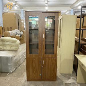 Tủ Hồ Sơ Gỗ Cửa Kính 1M8 Hiện Đại Giá Xưởng