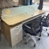 Cụm Bàn Làm Việc 4 Chỗ Có Hộc 1M2x2M4 Hiện Đại