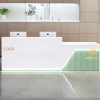 Quầy Lễ Tân Gỗ Chữ L Có Gắn LED Hiện Đại (4 Màu)