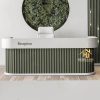 Quầy Lễ Tân Gỗ Màu Xanh Hiện Đại Giá Xưởng