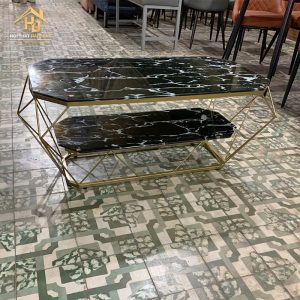 bàn sofa 2 tầng mặt kính