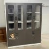 Tủ Hồ Sơ 1M6x2M Cánh Kính Màu Xám Hiện Đại