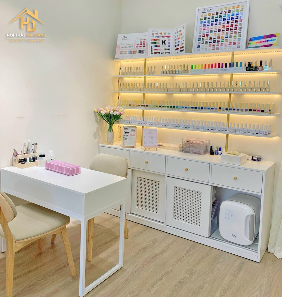 thi-cong-lap-dat-tiem-nail-3 Đơn Tháng 6 - Thi Công Nội Thất Tiệm Nail - Spa Cho Khách