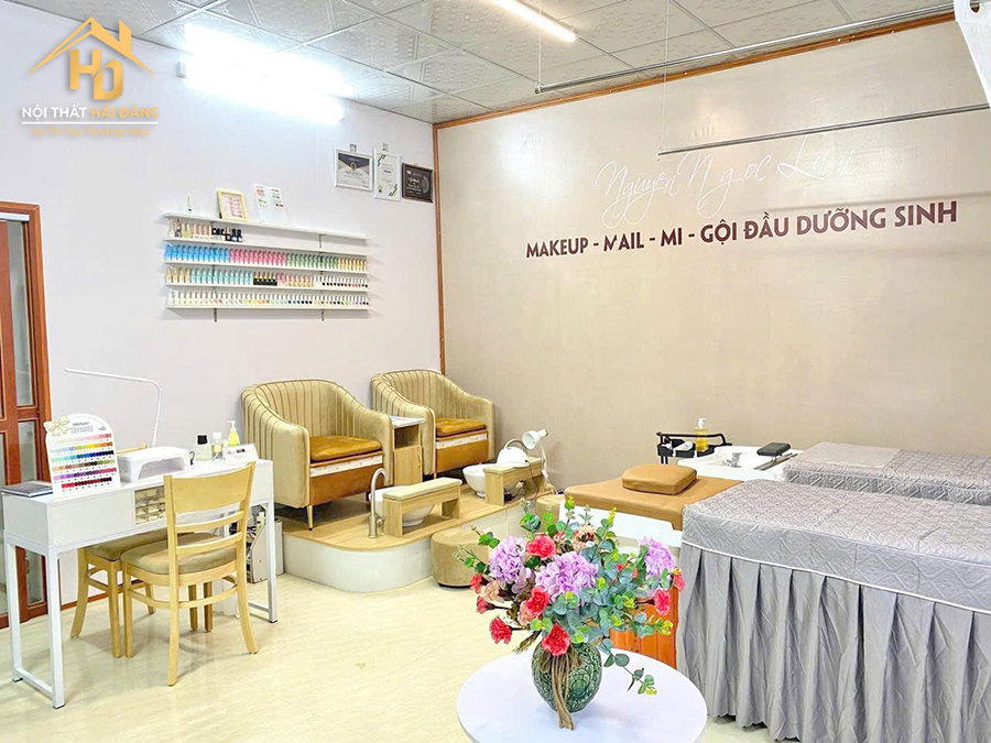 thi-cong-lap-dat-tiem-nail-9 Đơn Tháng 6 - Thi Công Nội Thất Tiệm Nail - Spa Cho Khách