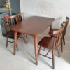 Bộ Bàn Ăn Cao Cấp 4 Ghế Nâu Sang Trọng