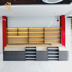 Tủ Trưng Bày Mỹ Phẩm Đỏ Trắng Trẻ Trung 8 ke trung bay noithatgiasi (7)