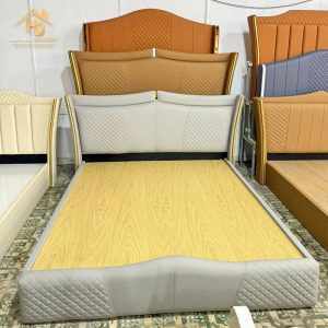 Giường Bọc Da Cao Cấp Thiết Kế Tựa Lưng Cao