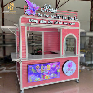 Xe Bán Nước Ép Sinh Tố Có Bồn Rửa Kiểu Hàn (Nhiều Màu) 2 xe ban nuoc ep sinh to noithatgiasi (2)