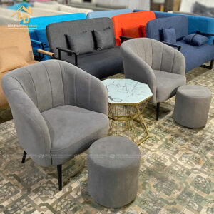 Bộ Sofa Thư Giãn Bọc Nhung Màu Xám Nhã Nhặn 2 bo sofa noithatgiasi (2)