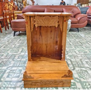 Bàn Thờ Ông Địa Gỗ Chạm Khắc Tinh Xảo Kèm Ngăn Kéo