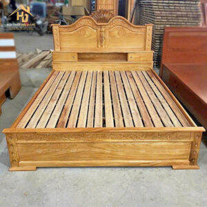 Giường Ngủ Gỗ Chạm Hoa Văn Tinh Xảo Cao Cấp