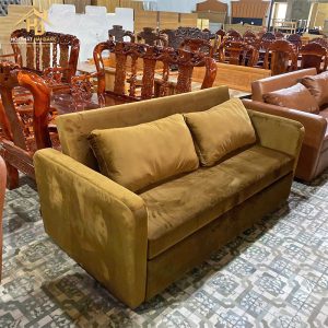 sofa bed nhung vàng