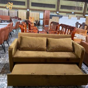 sofa bed nhung vàng