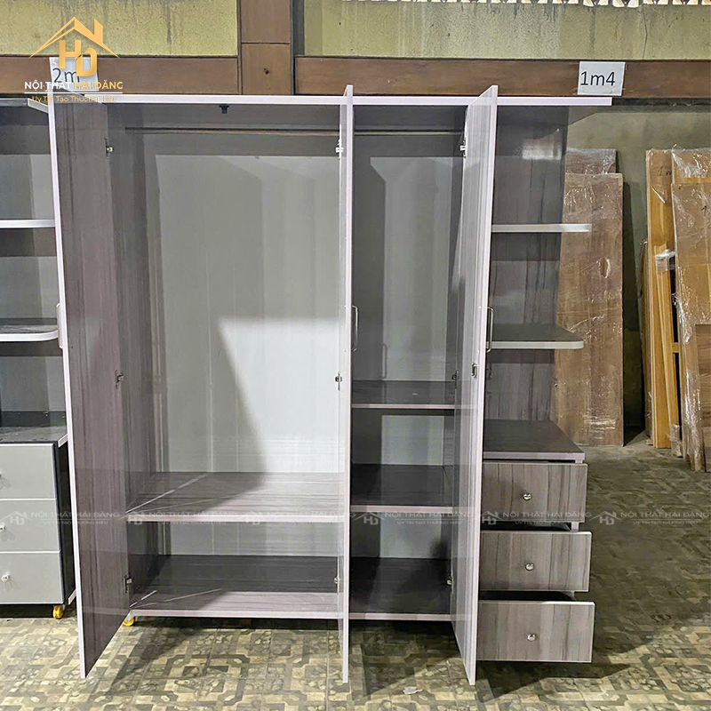 tu-quan-ao-21-1 Tủ Áo Nhựa 3 Cánh Có Kệ Góc Hiện Đại (2 Màu)