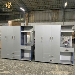 Tủ Áo Nhựa 3 Cánh Kèm Bàn Trang Điểm Hiện Đại 4 tu quan ao 3 canh co ban trang diem