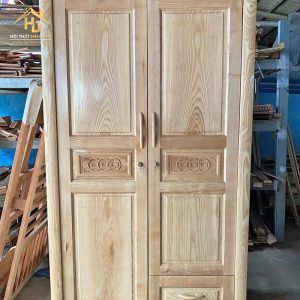 tủ quần áo gỗ sồi 2 cánh